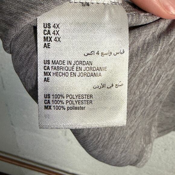 Ideology womens Heathered Keyhole-Back Tank Top storm grey 4X - Picture 5 of 5